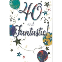 6pk Cards C50 Birthday Age 40 - Tiger Feet Ireland