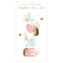 6pk Cards C55 Daughter & Son-In-Law Anniversary - Tiger Feet Ireland