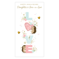 6pk Cards C55 Daughter & Son-In-Law Anniversary - Tiger Feet Ireland