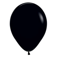 50ct Latex Balloon 12in Black Sempertex - Tiger Feet Ireland