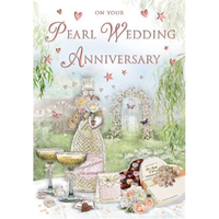 6pk Cards C75 Your Pearl Anniversary - Tiger Feet Ireland