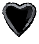 Foil Balloon 18" Heart Black - Tiger Feet Ireland
