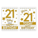 12pk Cards C50 Birthday Age 21 - Tiger Feet Ireland