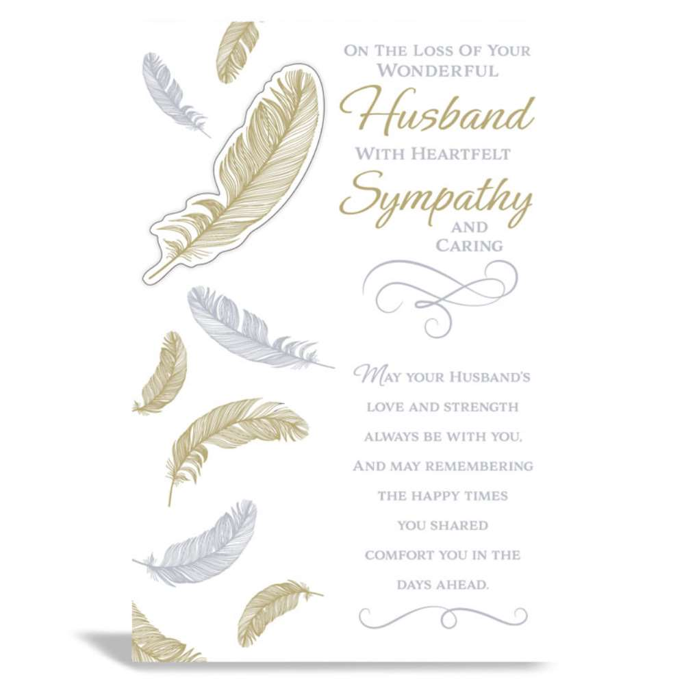 6pk Cards C75 Sympathy Loss Of Husband - Tiger Feet Ireland
