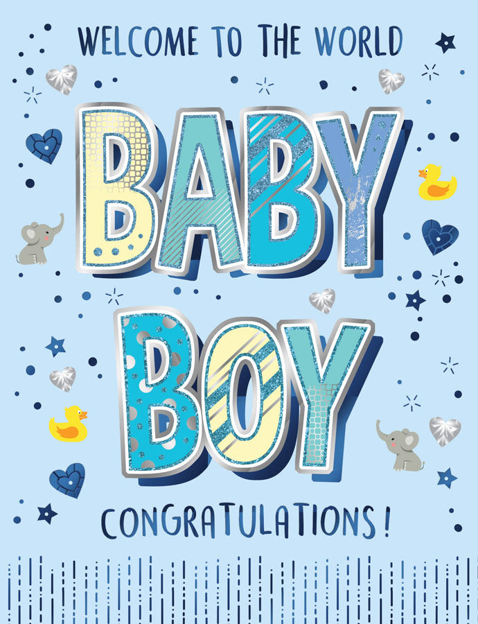 6pk Cards ED C50 Baby Boy Baby Icons - Tiger Feet Ireland