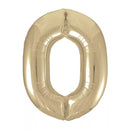Foil Balloon 34" Big Number Gold - Tiger Feet Ireland