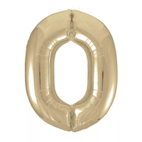 Foil Balloon 34" Big Number Gold - Tiger Feet Ireland