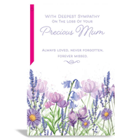 6pk Cards C75 Sympathy Loss Of Mum - Tiger Feet Ireland