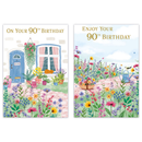 12pk Cards C50 Birthday Age 90 - Tiger Feet Ireland