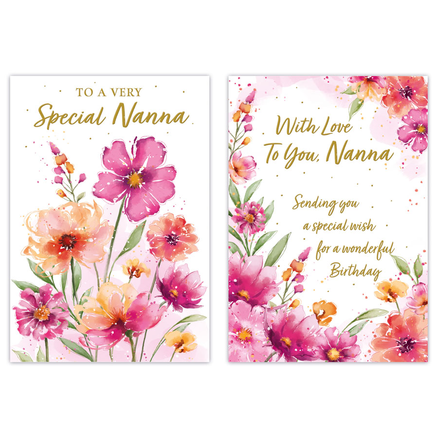 12pk Cards C50 Birthday Nanna - Tiger Feet Ireland