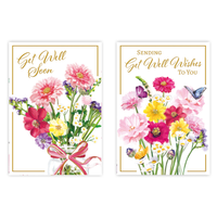 12pk Cards C50 Get Well - Tiger Feet Ireland