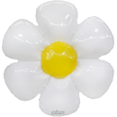 Foil Balloon 24" Shape Air-Filled White Daisy - Tiger Feet Ireland
