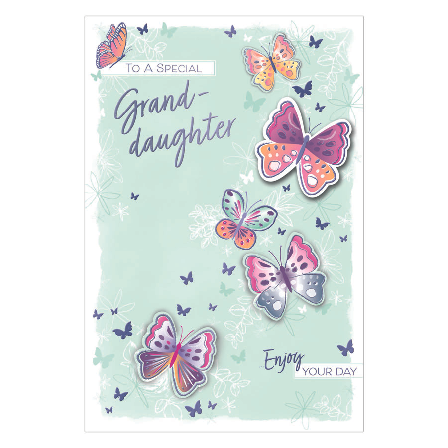 6pk Cards C75 Birthday Granddaughter - Tiger Feet Ireland