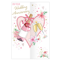 6pk Cards C75 Your Anniversary - Tiger Feet Ireland