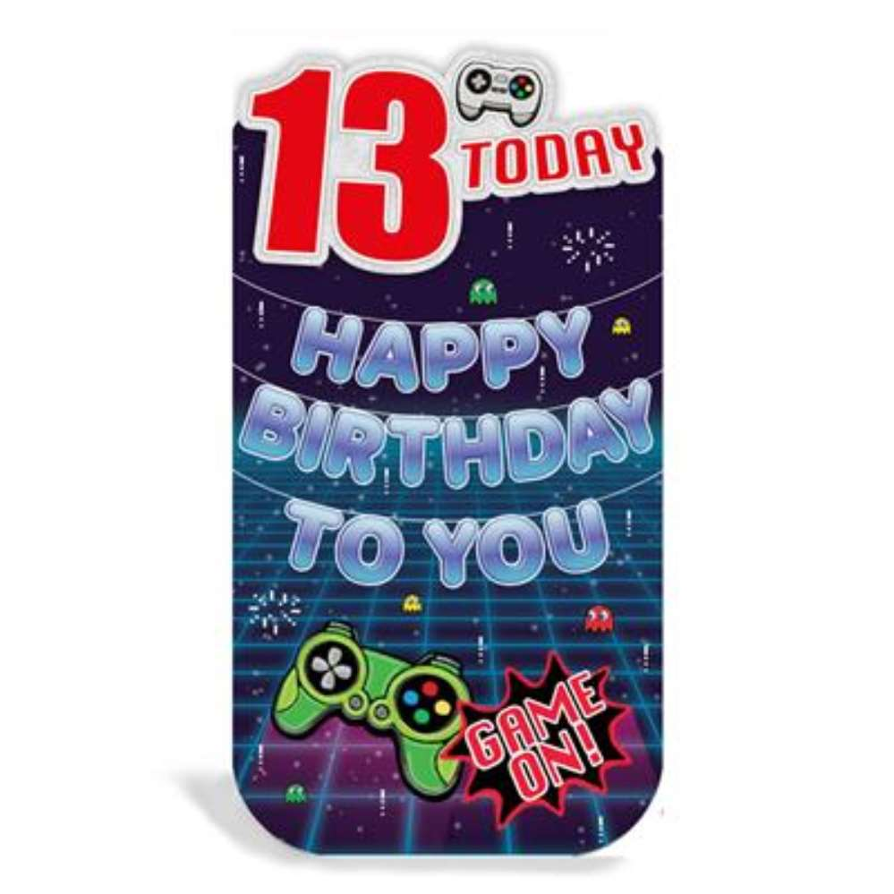 6pk Cards C55 Birthday Age 13 - Tiger Feet Ireland