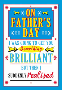 6pk Cards FD C75 Father's Day Text On Blue - Tiger Feet Ireland