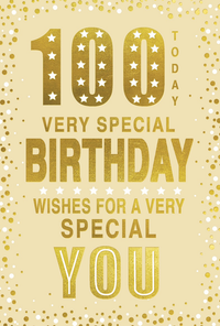 6pk Cards C50 Birthday Age 100 - Tiger Feet Ireland