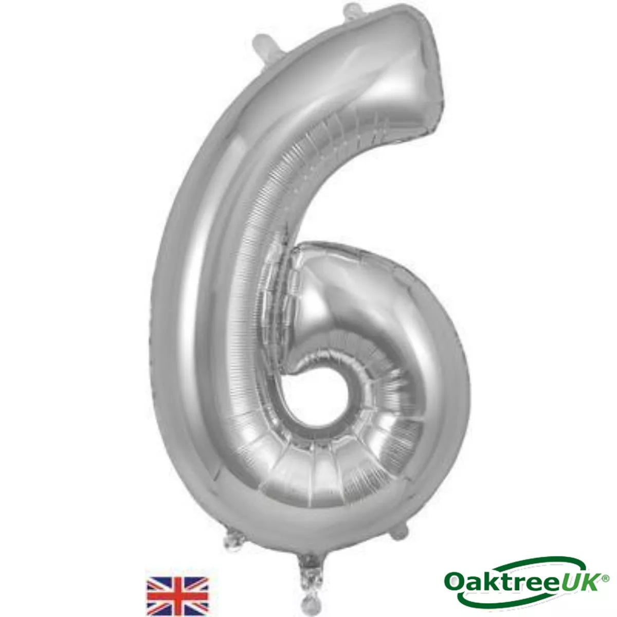 Foil Balloon 34" Big Number Silver - Tiger Feet Ireland