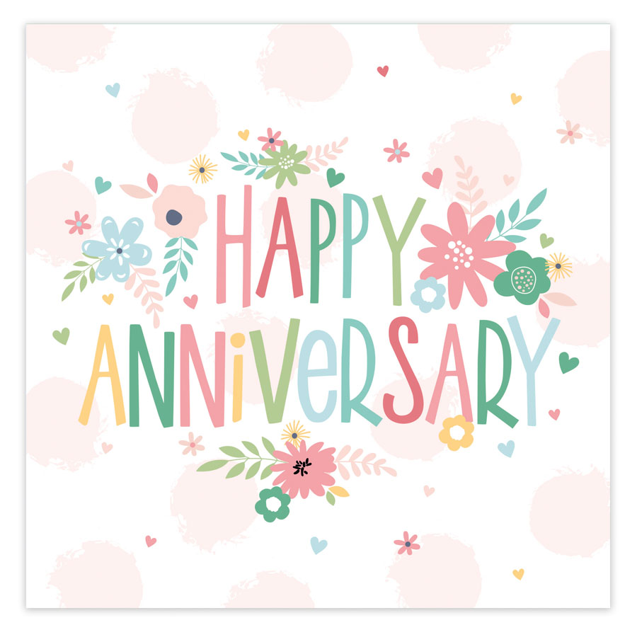 6pk Cards Square Your Anniversary - Tiger Feet Ireland