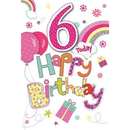 6pk Cards C50 Birthday Age 6 - Tiger Feet Ireland