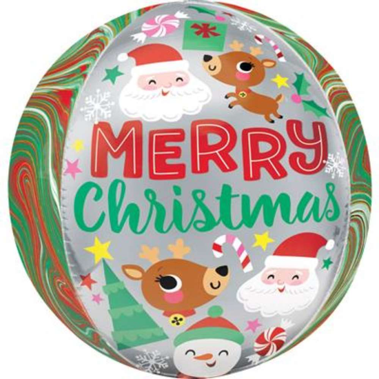 Foil Balloon 16" Orbz Adorable Christmas Buddies