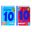 12pk Cards C50 Birthday Age 10 - Tiger Feet Ireland