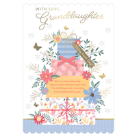 6pk Cards C90 Birthday Granddaughter - Tiger Feet Ireland