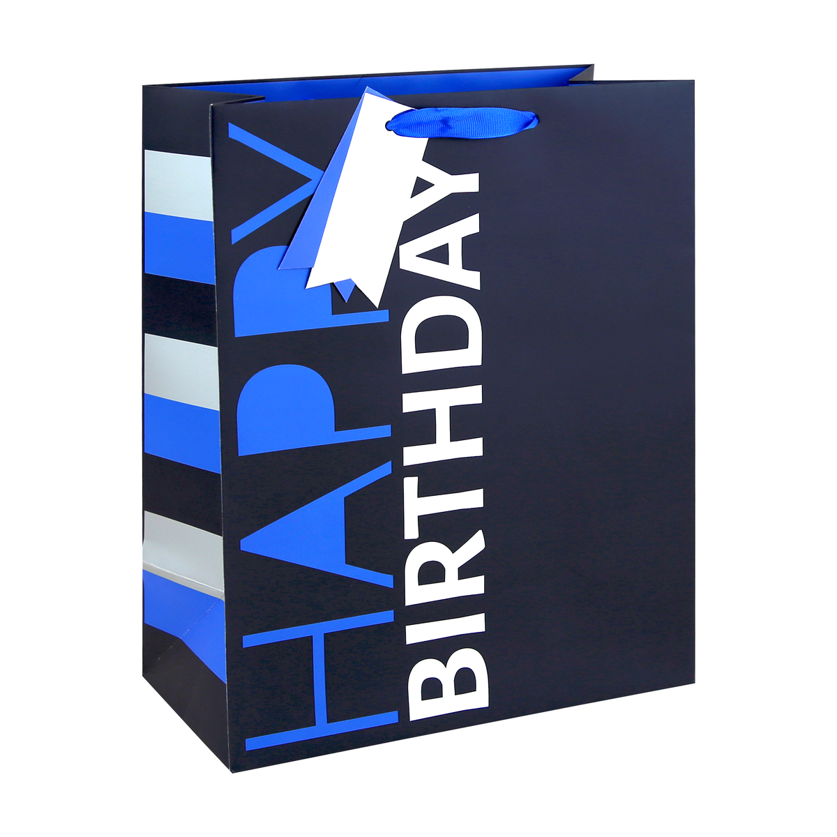 6pk Gift Bag Navy Hbday Large - Tiger Feet Ireland