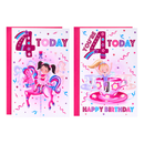 12pk Cards C50 Birthday Age 4 - Tiger Feet Ireland
