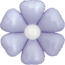 Foil Balloon 34" Shape Pale Lavender Daisy - Tiger Feet Ireland