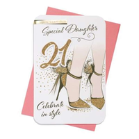 6pk Cards C75 Birthday Age 21 Daughter - Tiger Feet Ireland