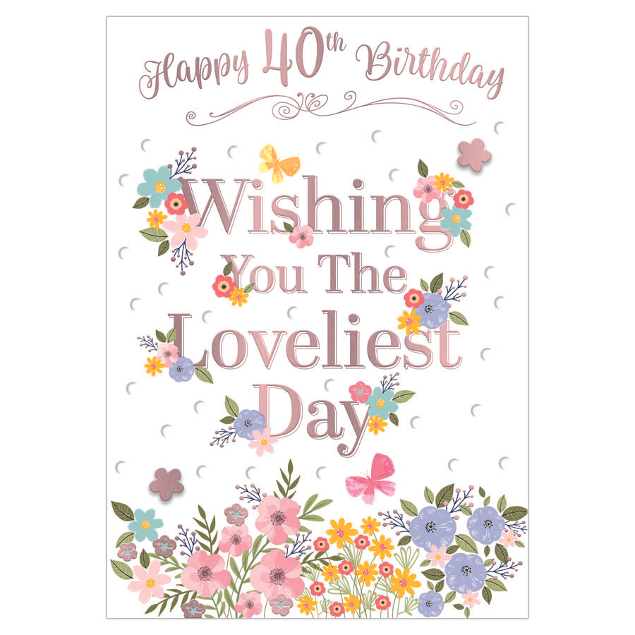 6pk Cards C90 Birthday Age 40 - Tiger Feet Ireland