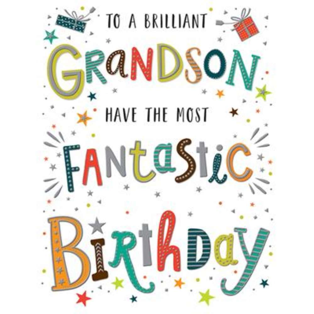 6pk Cards C50 Birthday Grandson - Tiger Feet Ireland