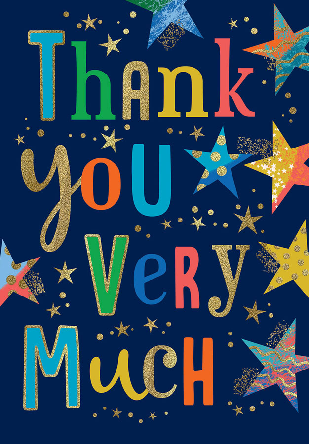 6pk Cards ED C75 Thank You Stars - Tiger Feet Ireland