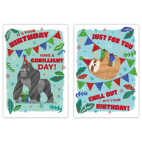 12pk Cards C50 Birthday Open - Tiger Feet Ireland