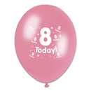 6 x 8pk Latex Balloons Birthday Age 8 - Tiger Feet Ireland