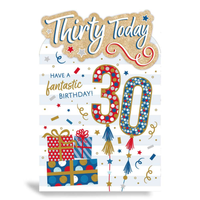 6pk Cards C75 Birthday Age 30 - Tiger Feet Ireland