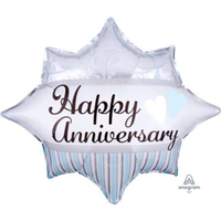 Foil Balloon Juniorshape Happy Anniversary - Tiger Feet Ireland