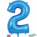 Foil Balloon 34" Big Number Blue - Tiger Feet Ireland
