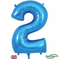 Foil Balloon 34" Big Number Blue - Tiger Feet Ireland