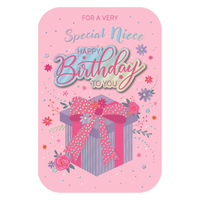 6pk Cards C75 Birthday Niece - Tiger Feet Ireland