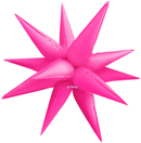Foil Balloon 40" Shape Electric Pink Starburst - Tiger Feet Ireland