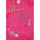 6pk Cards C75 Birthday Age 50 Mum - Tiger Feet Ireland