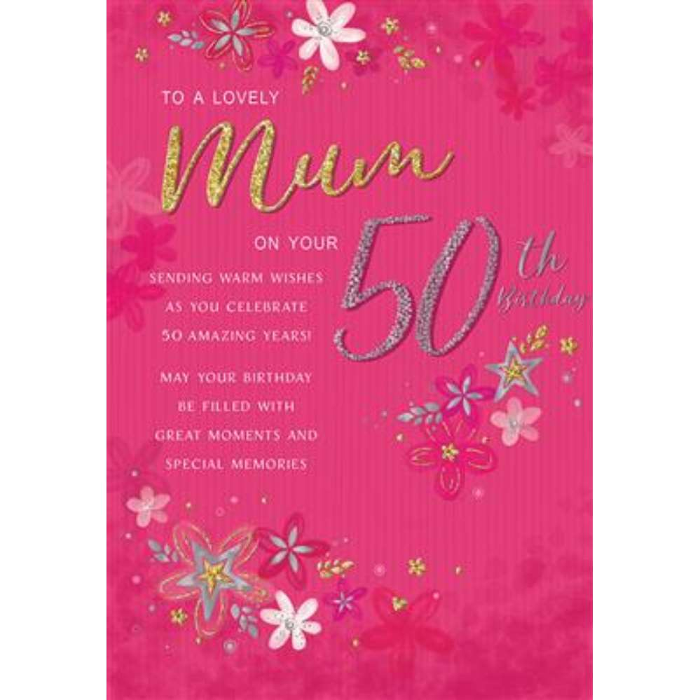 6pk Cards C75 Birthday Age 50 Mum - Tiger Feet Ireland