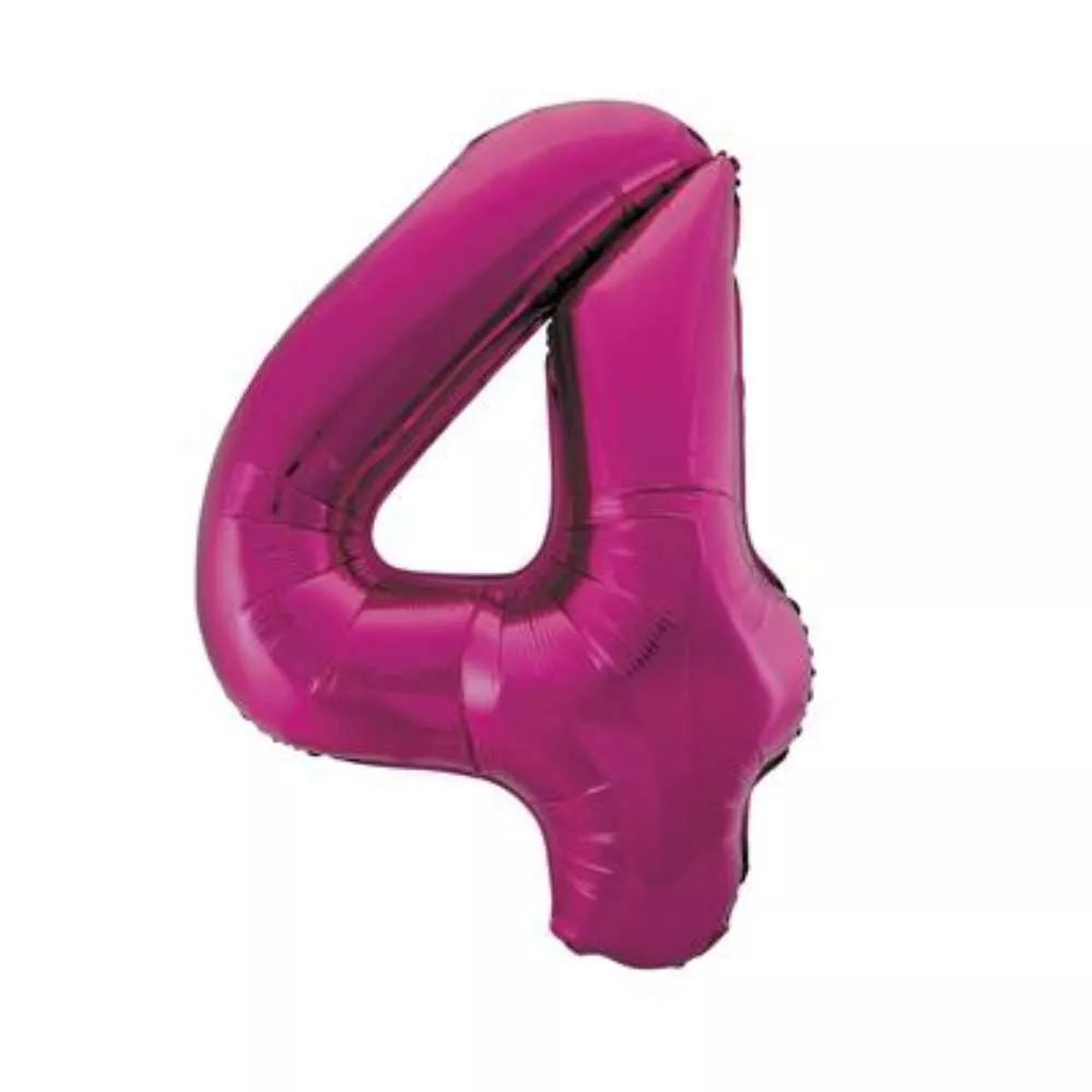 Foil Balloon 34" Big Numbers Pink - Tiger Feet Ireland