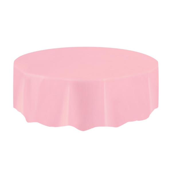 Round Plastic Tablecover 84" Lovely Pink - Tiger Feet Ireland