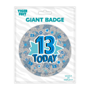 6pk Big Badges Birthday Age 13 - Tiger Feet Ireland