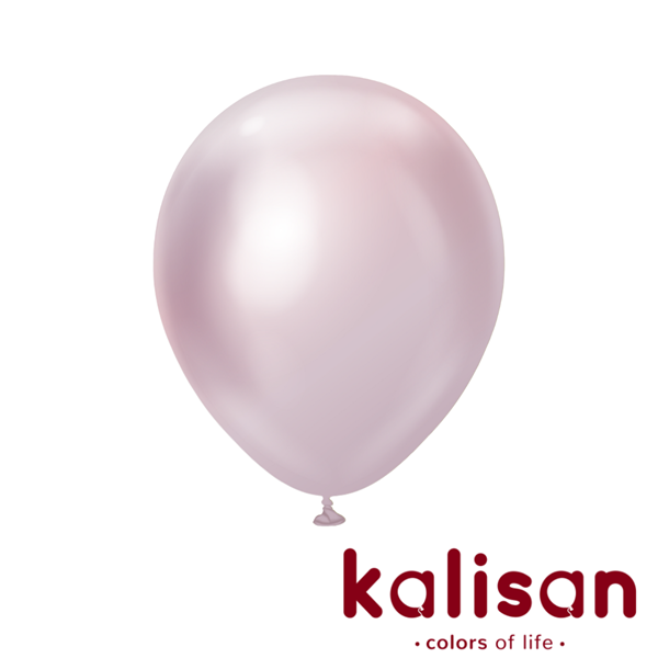 50ct Latex Balloon 12" Mirror Pink Gold Kalisan - Tiger Feet Ireland