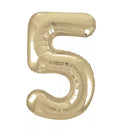 Foil Balloons 34" Big Numbers Gold - Tiger Feet Ireland