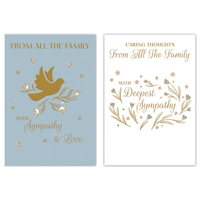 12pk Cards C50 Sympathy From All The Family - Tiger Feet Ireland
